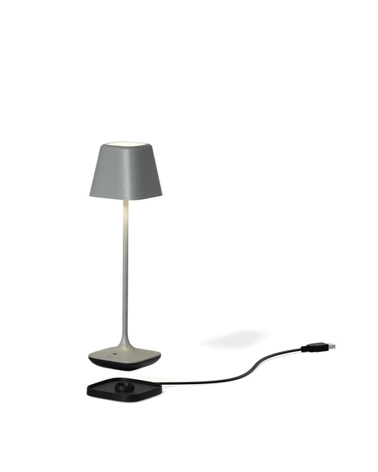 Leonardo Capri table lamp, H25 cm, Grey