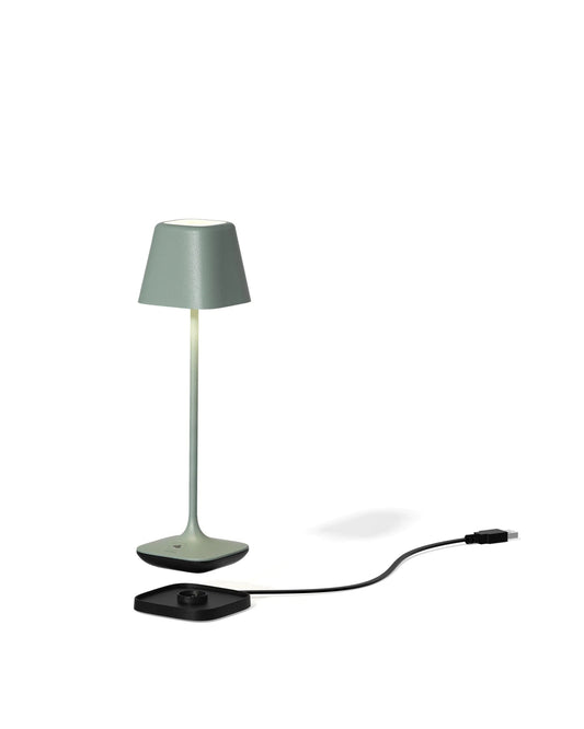 Leonardo Capri table lamp, H25 cm, Olive Green