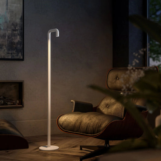 NEWDES Pipe Floor Lamp (H 120 cm, rechargeable), Black