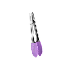 Stainless Steel and Silicone made Kitchen Tongs in Purple Color, 17 cm