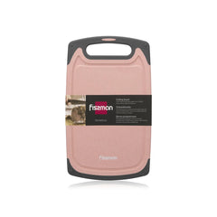 Plastic made Multi-Purpose Cutting Board in Pink/Grey Color, 25 x 15 x 0.8 cm