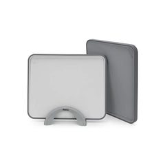 2-Piece Thermoplastic made Index Chopping Boards with Holder in Grey Color, 34 x 28 cm