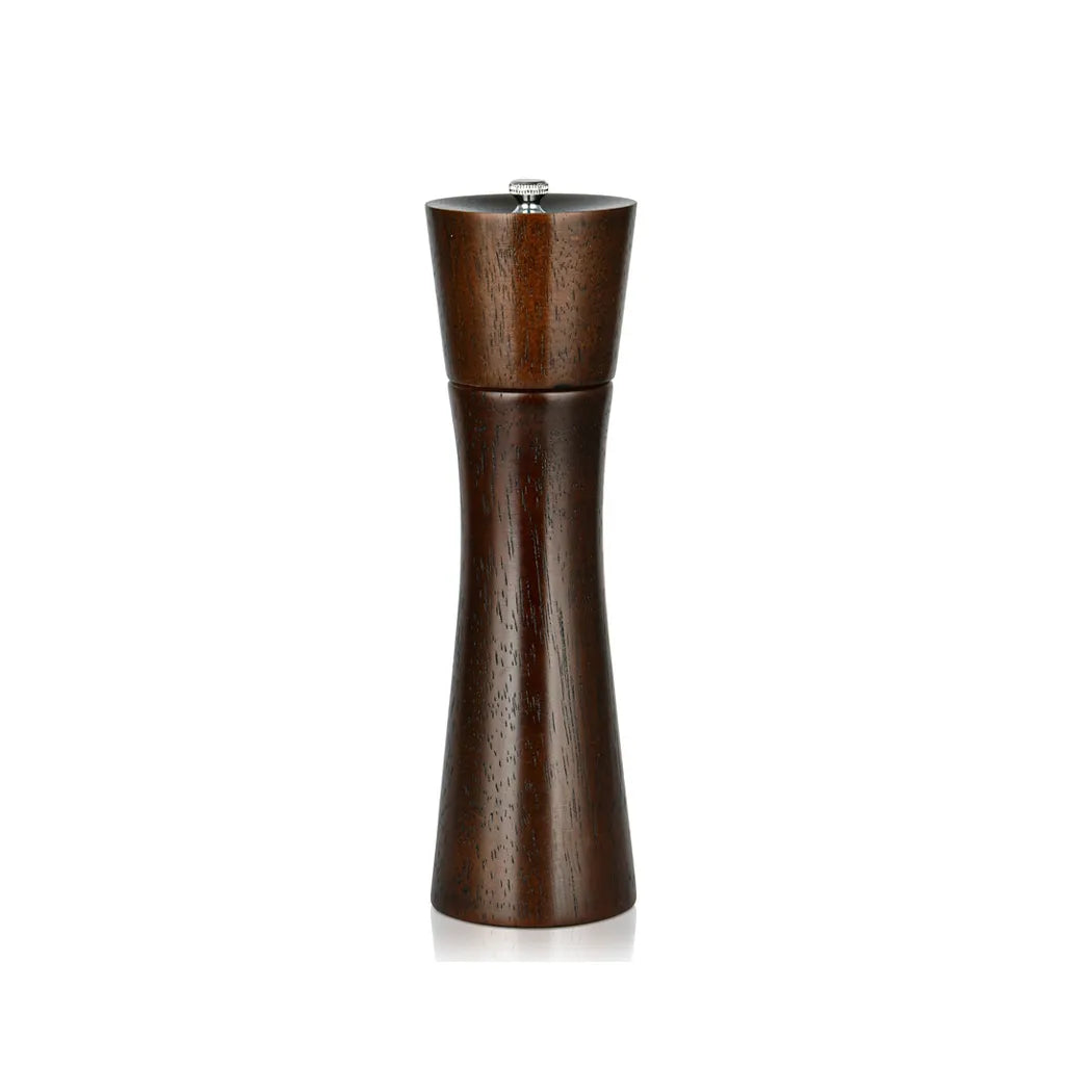 Rook Shaped Wooden Pepper Mill in Dark Brown Color, 21 x 6 cm