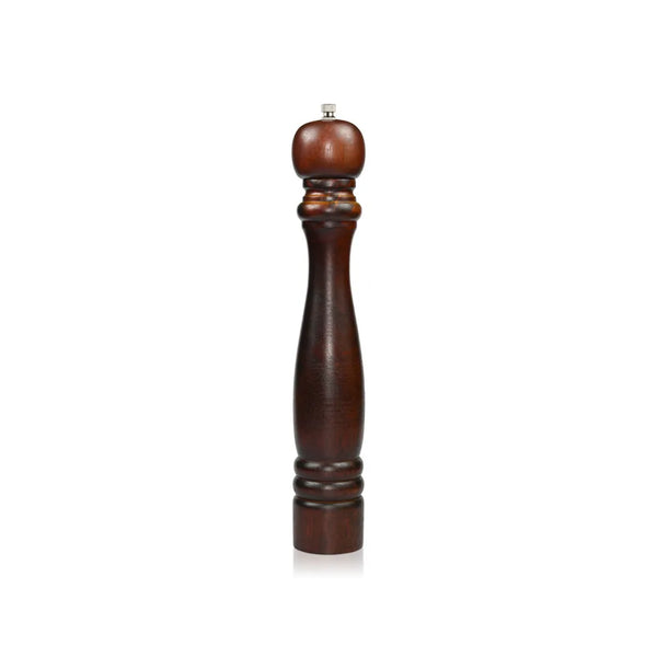 Wooden Pepper Mill with Zinc Alloy Grinder in Dark Brown Color, 35 x 6 cm