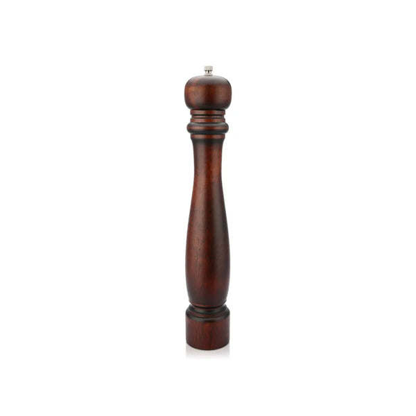 Wooden Pepper Mill with Zinc Alloy Grinder in Dark Brown Color, 41 x 7 cm