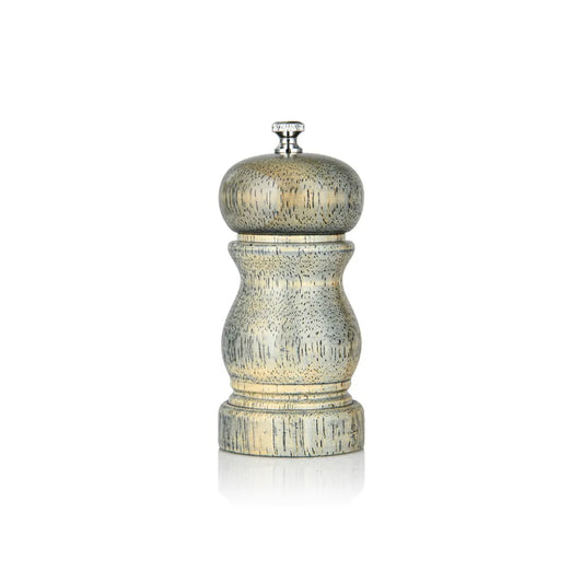 Rook Shaped Wooden Salt and Pepper Mill in Grey Color, 11 x 5 cm