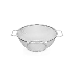 Stainless Steel Round Shaped Stainer with Handle in Silver Color, 22 cm