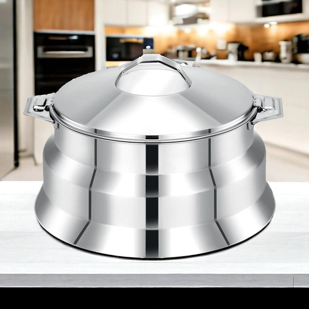 Pradeep Arah Stainless Steel Hot Pot Plain, 5000 ml - HorecaStore