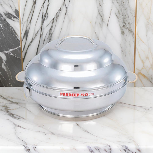 Pradeep Sparkling Jumbo Stainless Steel Hot Pot, 40 cm - HorecaStore