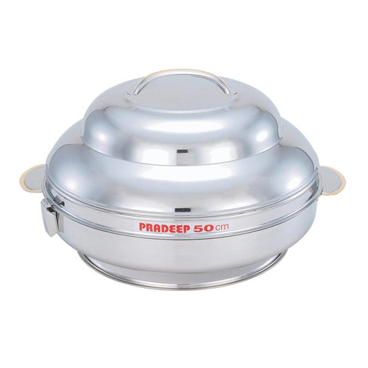 Pradeep Sparkling Jumbo Stainless Steel Hot Pot, 50 cm - HorecaStore