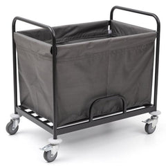 Nivi Hotel Linen Cart L 60 x W 90 x H 90 cm, Removable And Washable Polyester Bag, 2 Swivel And 2 Fixed Castors