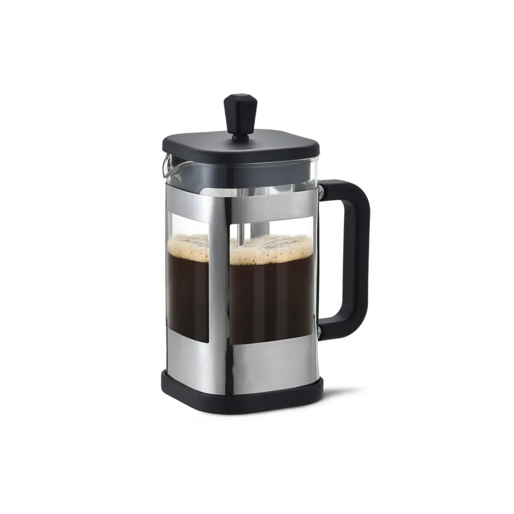 Borosilicate Glass Square Shape French Press Coffee Maker, 600 ml