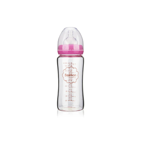 Fissman Feeding Borosilicate Glass Bottle 260ml Pink