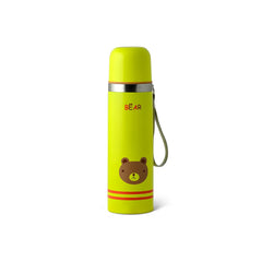 Portable Stainless Steel Vacuum Flask with Thermal Insulation in Yellow Color