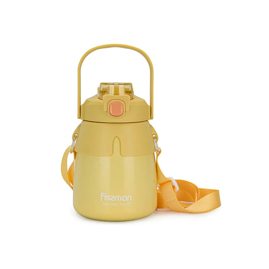 Stainless Steel Double Wall Vacuum Flask in Yellow, 800 ml