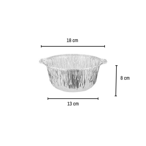 hotpack aluminium pot container with lid 34 cm 500 pcs