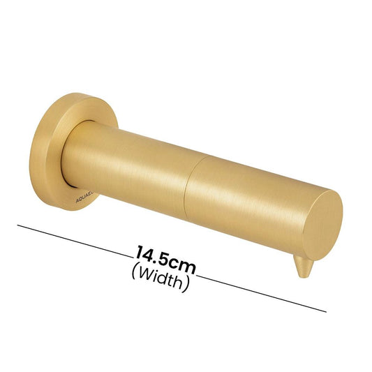 Aquaeco Round Wall Touchless Soap Dispenser Battery or Mains Operated Brass, Capacity 1000 ml - HorecaStore