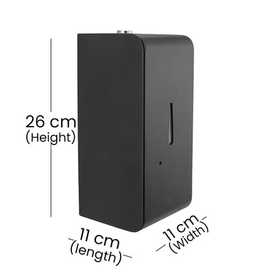 Aquaeco Ix304 Wall Mounted Battery Operated Matt Black Touchless Soap/Sanitizer Dispenser, Capacity 800 ml