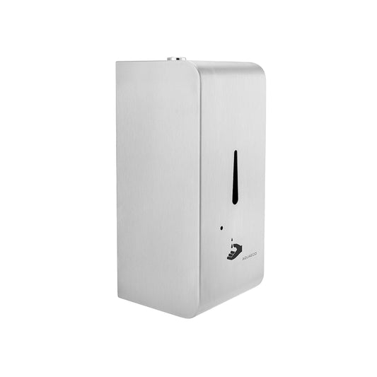 Aquaeco Ix304 Battery Operated Brushed Stainless Steel Wall Mounted Touchless Soap/Sanitizer Dispenser, Capacity 800 ml