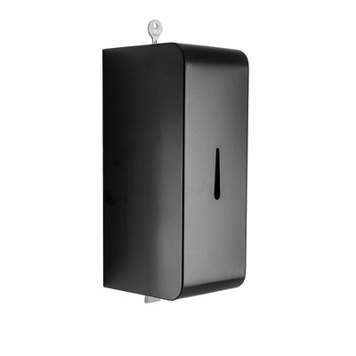 Aquaeco Ix304  Matt Black Stainless Steel Wall Mounted Manual Soap Dispenser, Capacity 800 ml