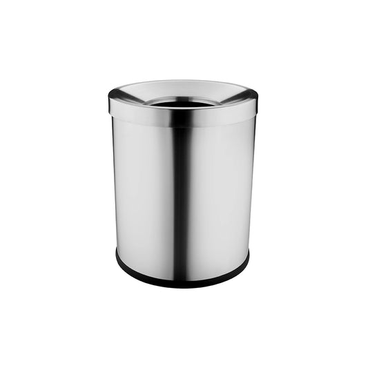 Aquaeco Ix304 Brushed Stainless Steel Open Top Waste Bin, Capacity 13 Liter