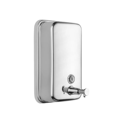 Aquaeco Polished Stainless Steel Wall Mounted Liquid Soap Dispenser, Capacity 500 ml