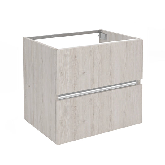 Aquaeco Ash Wood Envoy Wall Mounted Double Drawer Vanity Unit, 60x45.3x53.4 cm