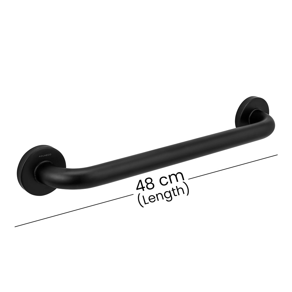 Aquaeco Ix304 Matt Black Stainless Steel Straight Support Grab Bar, Dia 32 cm 48x9.5x8 cm