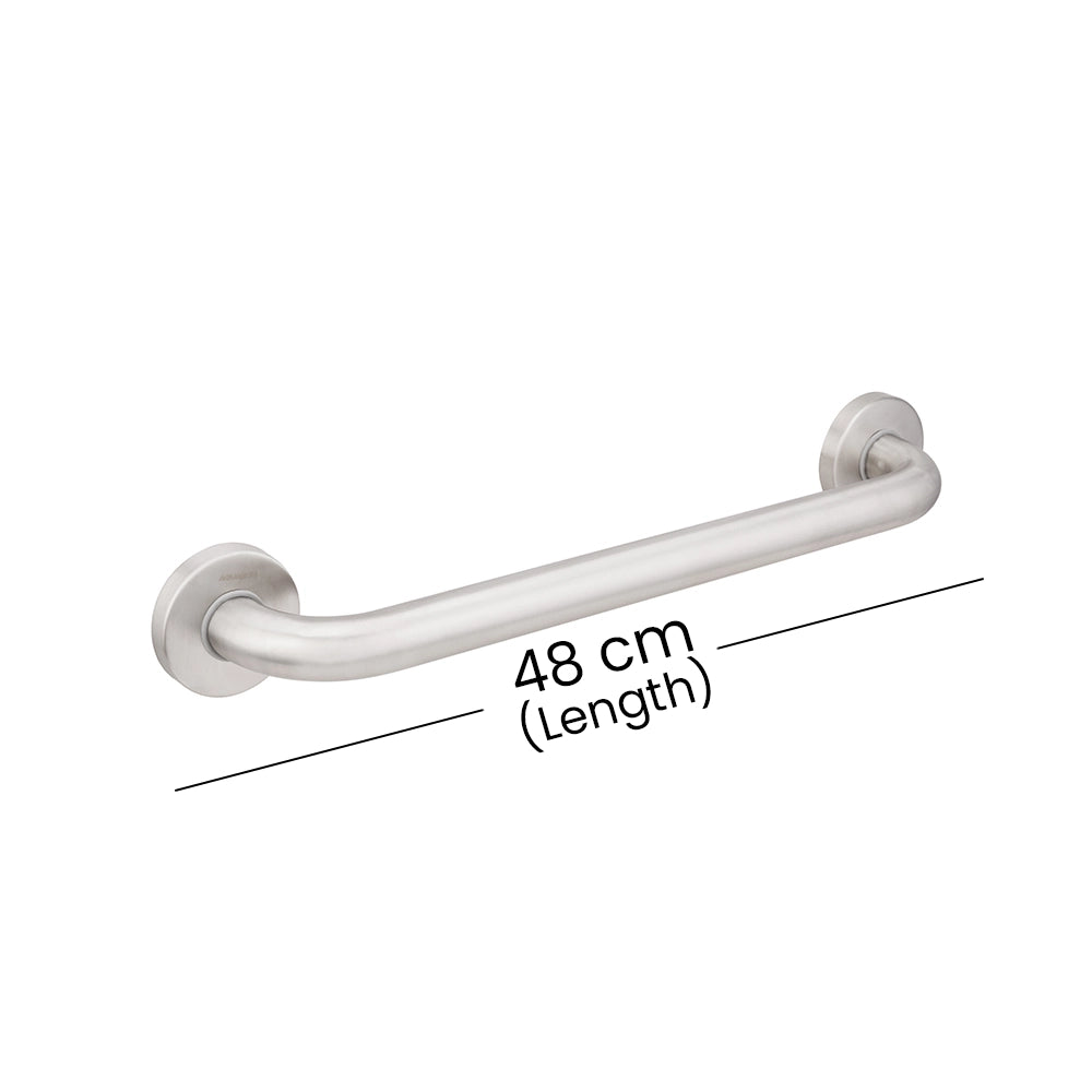 Aquaeco Ix304 Brushed Stainless Steel Straight Support Grab Bar, Dia 32 cm 48x9.5x8 cm