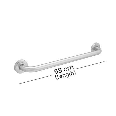 Aquaeco Ix304 Brushed Stainless Steel Straight Support Bar, Dia 32 cm, 60x9.5x8 cm