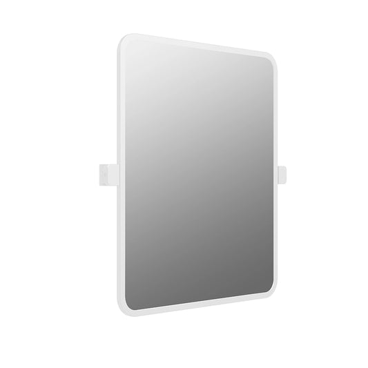 Aquaeco Matt White Adjustable Tilted Mirror, 45x60 cm