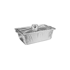 Hotpack Aluminum Rectangular Pot with Lid, 30x21x10cm, 100 PCs