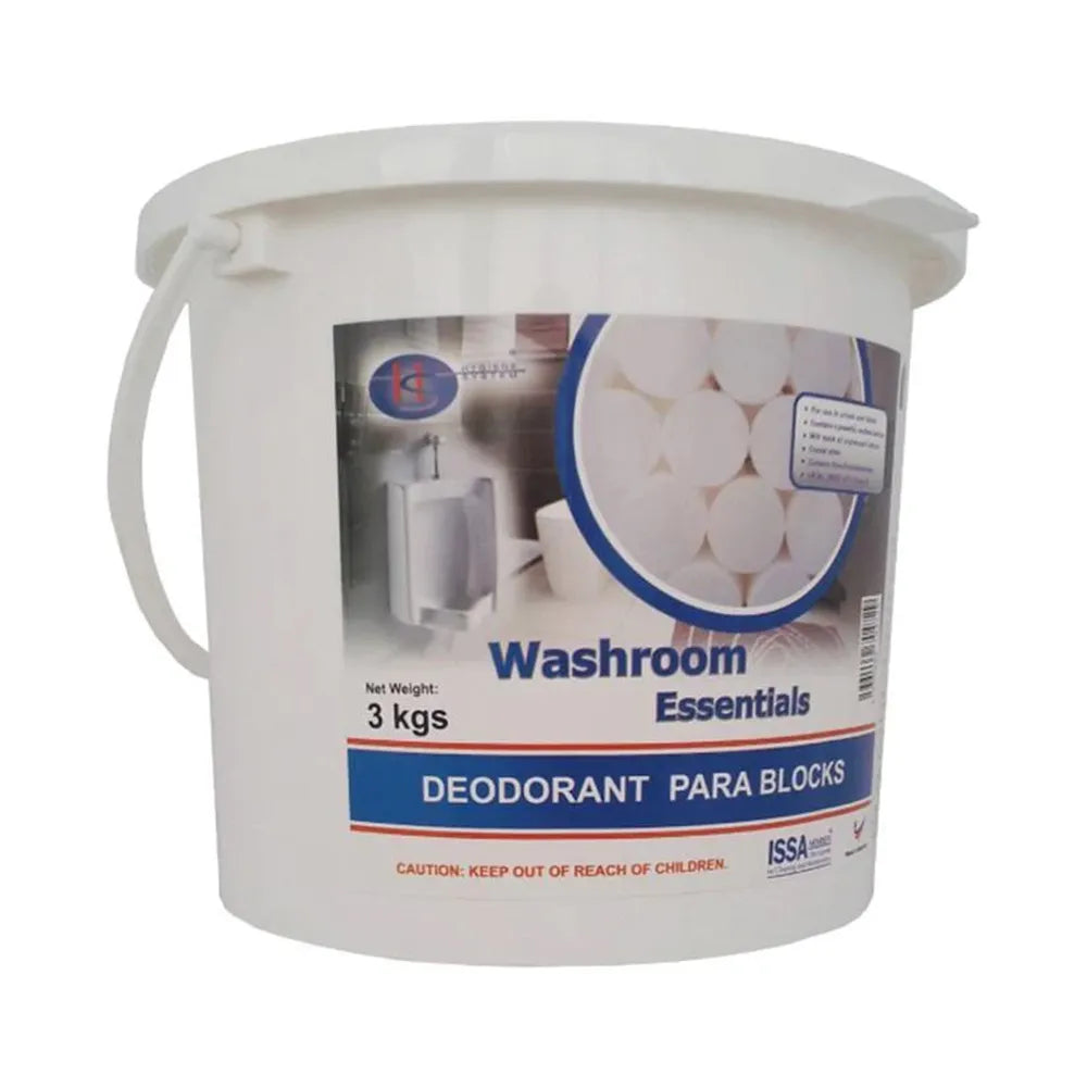 THS White Plastic Drum Para Deodorant Block