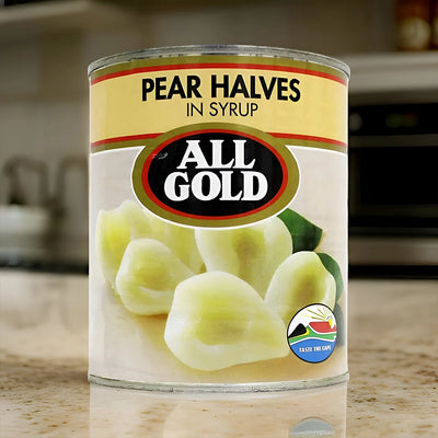 All Gold Canned Pear Halves In Syrup 24 x 825g