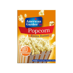 American Garden Microwave Popcorn Extra Butter 12 x 3 x 3.2oz