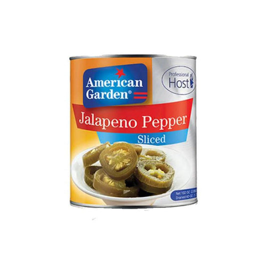 American Garden Sliced Jalapeno Peppers 6 x 2.9 KG   HorecaStore