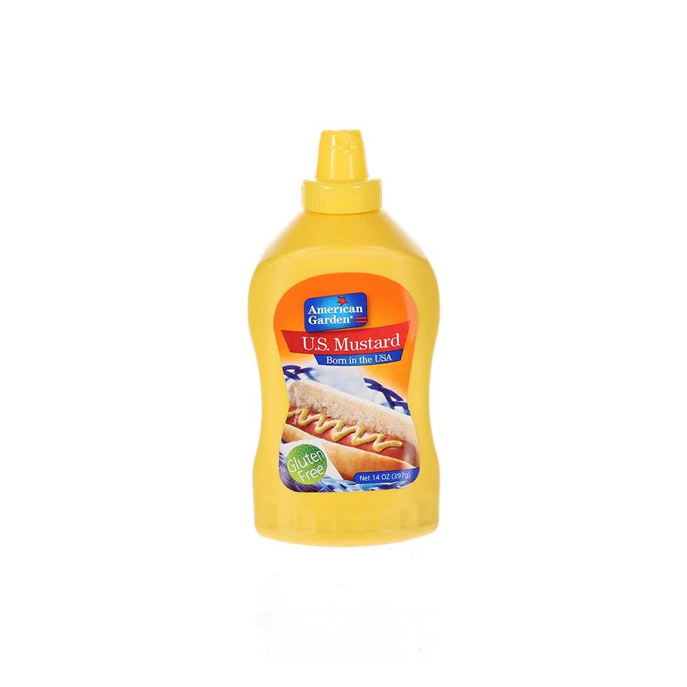 American Garden Yellow Mustard Squeeze 12 x 14oz   HorecaStore