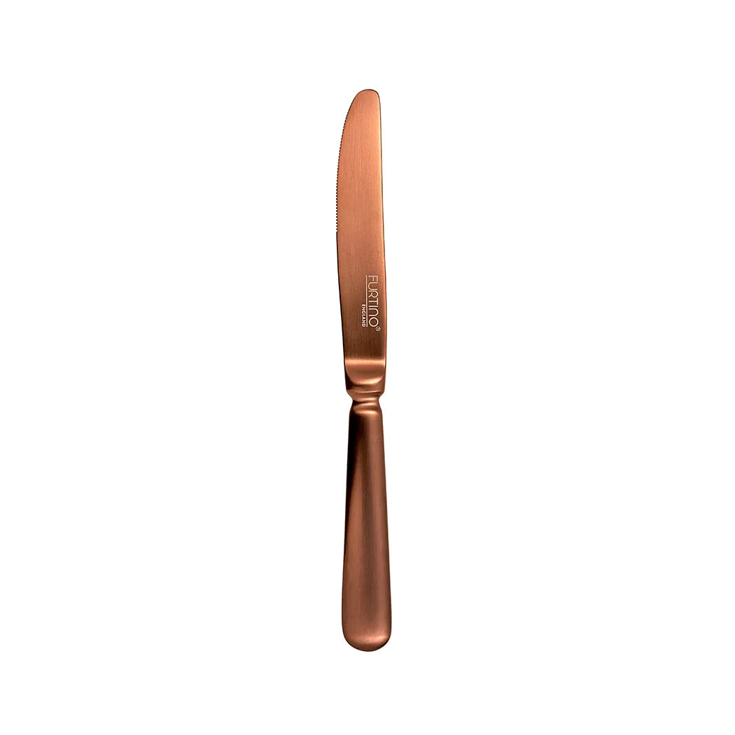 Furtino England Baguette 18/10 Stainless Steel Dessert Knife Matt Copper, 23cm, Pack of 12