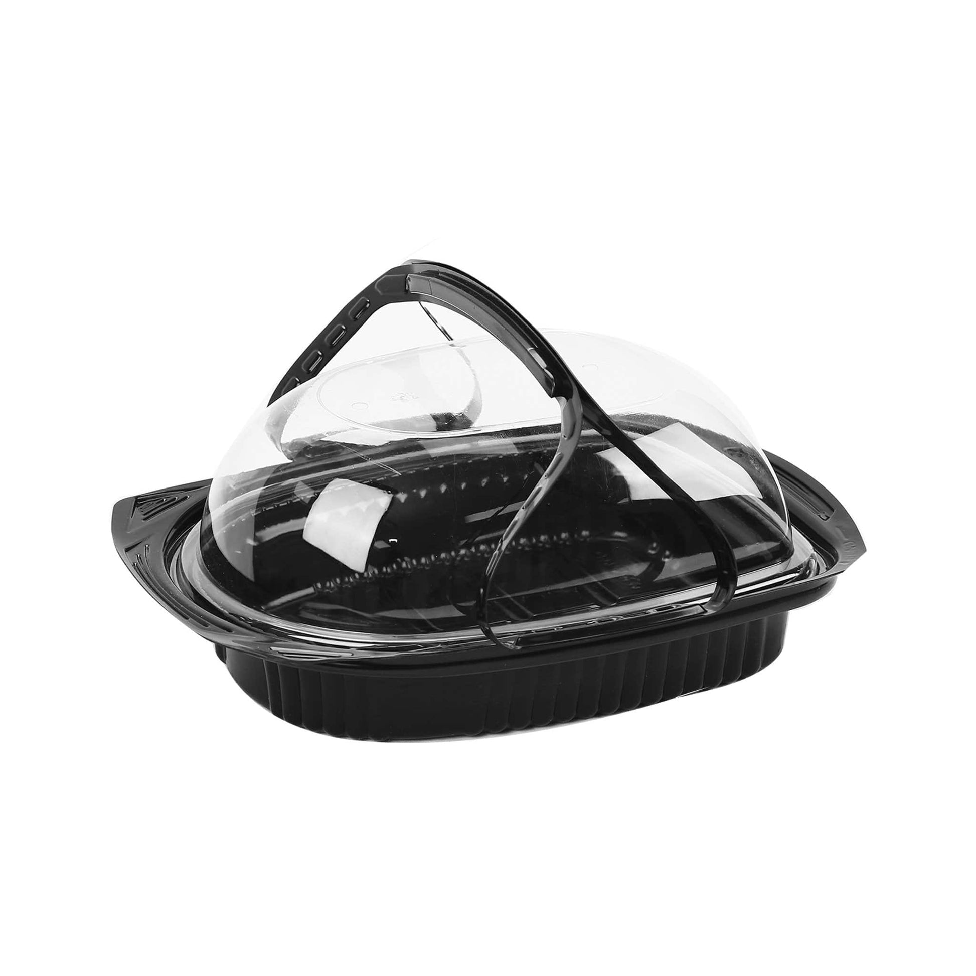 hotpack black base pp chicken container with lids 80 pcs