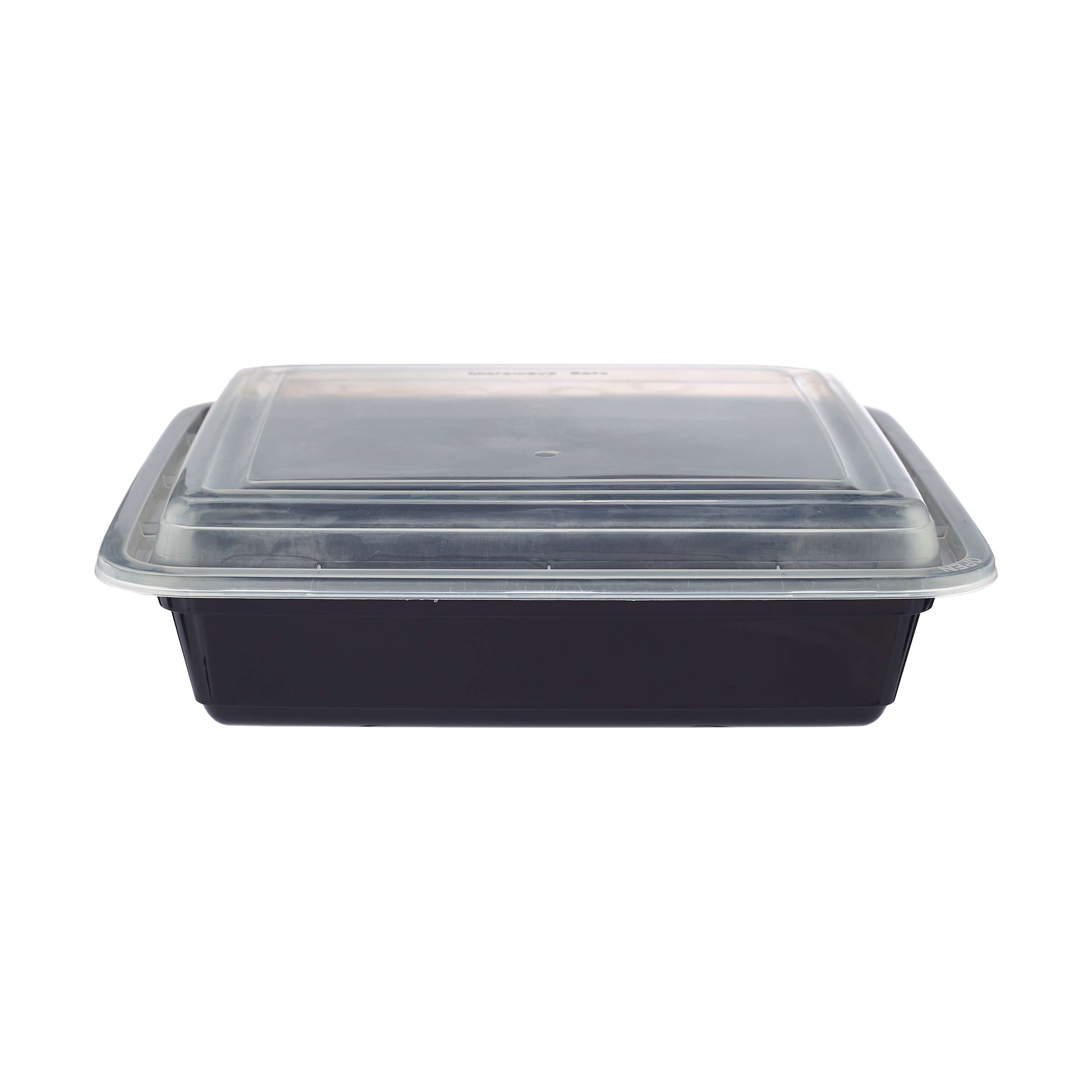 hotpack lids for black base rectangular container 18 2 x 12 3 x 4 9 cm 473 ml 300 pcs