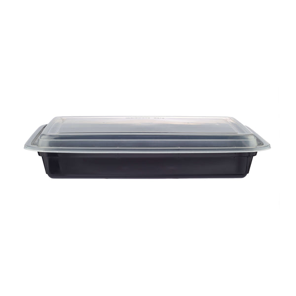 hotpack lids for black base rectangular container 21 6 x 21 6 x 5 9 cm 1420 ml 300 pcs