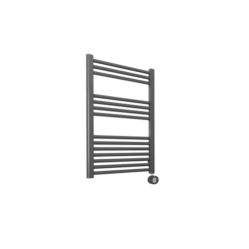 Bagnodesign Anthracite Universal Heated Towel Rail With MattThermostat Heating Control, 50x9.9x80 cm