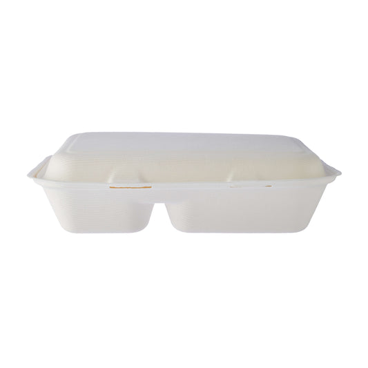 hotpack biodegradable 2 compartment lunch box 500 pcs