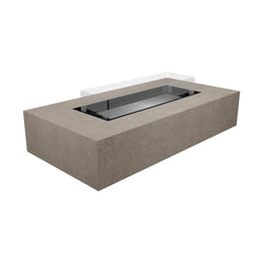 Gymkhana Outdoor Fire Pit Table With Linear 50 Kit, Fossil Ivory Matt, 180x90x40 cm