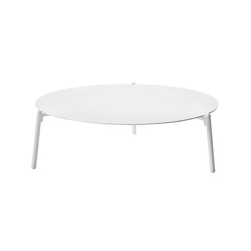 Gymkhana More Outdoor Coffee Table Aluminium Top & Frame, White, 103x28.5 cm