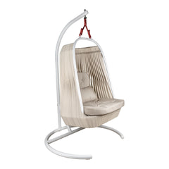 Gymkhana Swing Chair With Cushion, White/Taupe, 122x106x190 cm