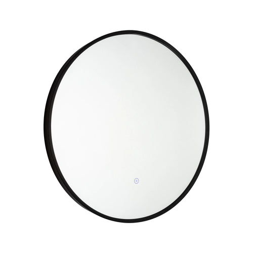 Bagnodesign M-Line Round Backlit Mirror, Matt Black, 60 cm