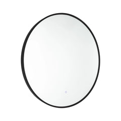 Bagnodesign M-Line Round Backlit Mirror, Matt Black, 80 cm