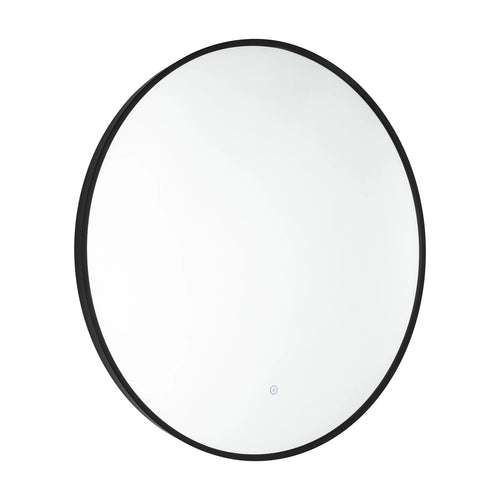 Bagnodesign M-Line Round Backlit Mirror, Matt Black, 100 cm