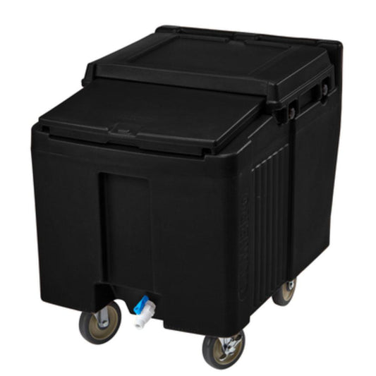 Tribeca Plastic BK-125 Insulated Ice Caddy With Sliding Lid 610 X 800 X 745mm Black 125L - HorecaStore